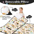 thumbnail image 3 of Excavator and Traffic Cone Beige Teens Toddler Nap Mat with Pillow, Sleeping Mat Bag for Preschool Daycare 50"x20", 3 of 6