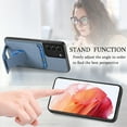 thumbnail image 4 of Allytech Card Holder Back Cover Case for Samsung Galaxy S20 Plus, PU Leather TPU Hybrid Kickstand Anti-Scratch Shockproof Slim Vintage Phone Case for Galaxy S20 Plus, Blue, 4 of 8