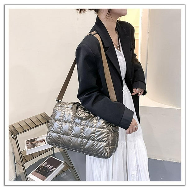 Grey quilted handbag sale