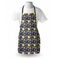 thumbnail image 4 of Cartoon Apron, Sleeping Animals Stars Night Sky with Moon Clouds Panda Bear Fox Zebra Lion, Unisex Kitchen Bib with Adjustable Neck for Cooking Gardening, Adult Size, Multicolor, by Ambesonne, 4 of 4