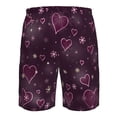 thumbnail image 6 of Kdxio Snowflakes and Hearts Pattern Mens Casual Shorts - Drawstring Summer Beach Sports Shorts for Men, 6 of 9