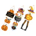 thumbnail image 1 of 9pcs Halloween Wall Hanging Decor Pumpkin, Witch Hat & Party Sign for Door, Porch & Wall Festive Atmosphere for Halloween Celebration, 1 of 5