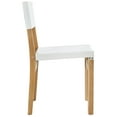 thumbnail image 6 of Safavieh Romee Scandinavian Wood and Leather Dining Side Chairs, White / Natural, 6 of 8