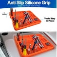 thumbnail image 2 of Heavy Duty Silicone Tool Tray Organizer - Anti Slip Grip, Flexible, Heat Resistant & Easy Clean Surface - Holds Sockets, Screws, Bolts, Bits & More - Flexible Grip Mat For Workshop, 2 of 7