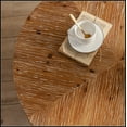 thumbnail image 6 of 31.29"Modern Retro Splicing Round Coffee Table , Fir Wood Table Top with Cross Legs Metal Base(Same SKU:W757123560), 6 of 15
