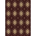 thumbnail image 1 of Ahgly Company Indoor Rectangle Patterned Black Brown Novelty Area Rugs, 7' x 9', 1 of 6