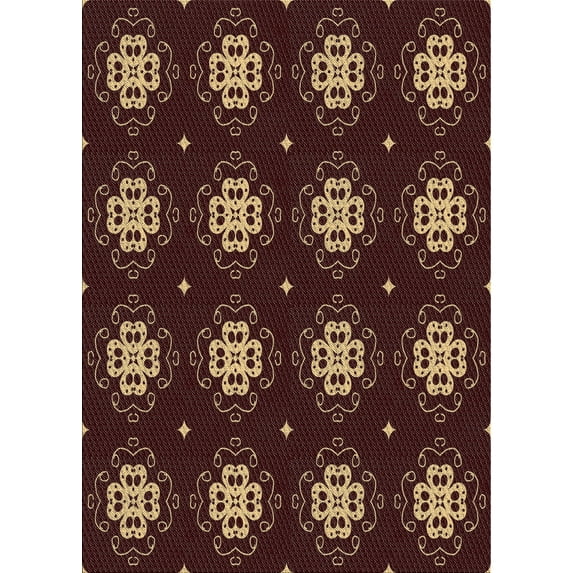 Ahgly Company Indoor Rectangle Patterned Black Brown Novelty Area Rugs, 7' x 9'