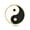Gold, variant on Yin and Yang Symbol Hard Enamel Lapel Pin | Clayton Jewelry Labs