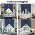 thumbnail image 6 of Dark Blue Swag Valances for Windows 2 Pack Solid Color Swag Kitchen Curtains 36 Inches Long Rod Pocket Short Window Treatment for Kitchen Bathroom 28"x36", 6 of 8