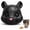 Black, variant on Squirrel Head Feeder, Funny Animal Face Hanging Feeder for Outdoor Garden | Big Mask Style Wildlife Feeding Station, Novelty Mouse Design, Easy-Fill Backyard Patio Decor, Weather-Ready Gift