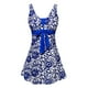 thumbnail image 2 of MKLEKYY Trajes De Baño mujer Natacion Women'S Plus Size Floral Printed Backless Skirted Swimsuit With Bow, 2 of 5