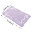 thumbnail image 2 of Bow Knot Pattern Soft Absorbent Bath Mat, Non-Slip Bathroom Floor Rug with Rubber Backing, Cute Bow Tie Carpet for Bedroom Living Room Home Decor Accent​, Purple, 2 of 6