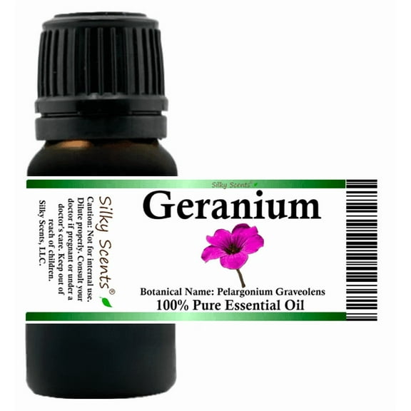 Geranium Essential Oil 5 ml (1/6 fl oz) - 100% Pure and Natural by Silky Scents