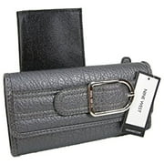 New Nine West Logo Wallet & Duplicate Carbon Checkbook Cover 2 Piece Set Pewter