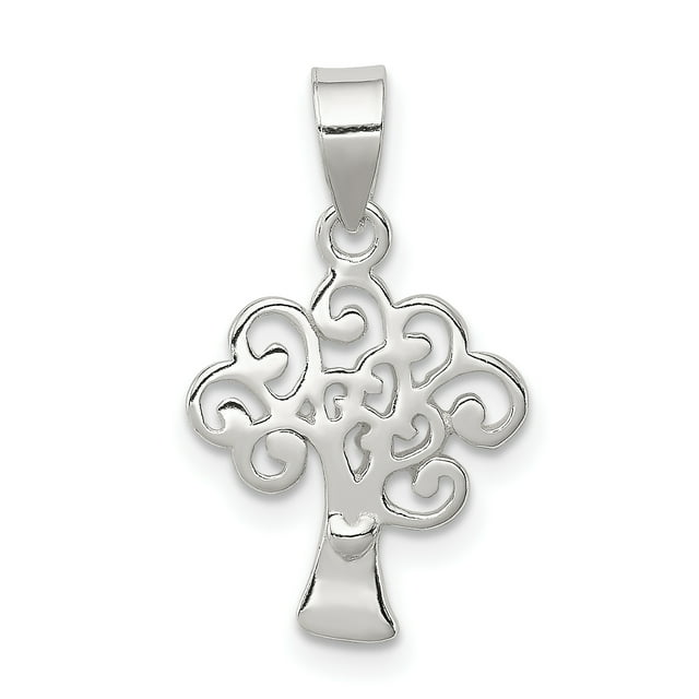 925 Sterling Silver Tree Necklace Pendentif Charme Extérieur Nature
