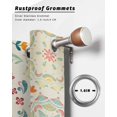 thumbnail image 6 of Beige Boho Outdoor Curtains for Patio, Retro Ethnic Shabby Colorful Floral Patterned Privacy Drapes Grommet Waterproof Outside Curtains for Porch/Cabana/Balcony 54"x 84", 2 Panel, 6 of 9
