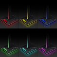 thumbnail image 4 of Soporte de escritorio para auriculares RGB Soporte para auriculares para juegos con 2 puertos USB de 3,5 mm, 4 of 6