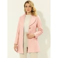 thumbnail image 3 of Abrigo De Invierno Midi Con Cinturón Y Un Solo Pecho Para Mujer Rosa claro S, 3 of 6