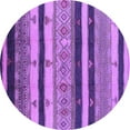 thumbnail image 1 of Ahgly Company Indoor Round Oriental Purple Industrial Area Rugs, 4' Round, 1 of 4