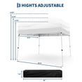 thumbnail image 5 of AIKKYS 10x10 FT Pop Up Canopy Tent with Slant Legs and Carrying Bag,Easy Setup Outdoor Portable Gazebo Shelter for Patio,Garden,Beach,White, 5 of 8