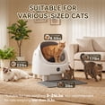 thumbnail image 7 of Self Cleaning Cat Litter Box, Open Top Automatic Litter Box with App Control, Safety Sensors Protection, Cat Litter Mat and Fragrance Box, White, 7 of 7