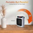thumbnail image 5 of Energy-Efficient Electric Heater with 800W Power featuring 2 Operating Modes PTC Ceramic Technology Heater Guard and a Remote Control, 5 of 5