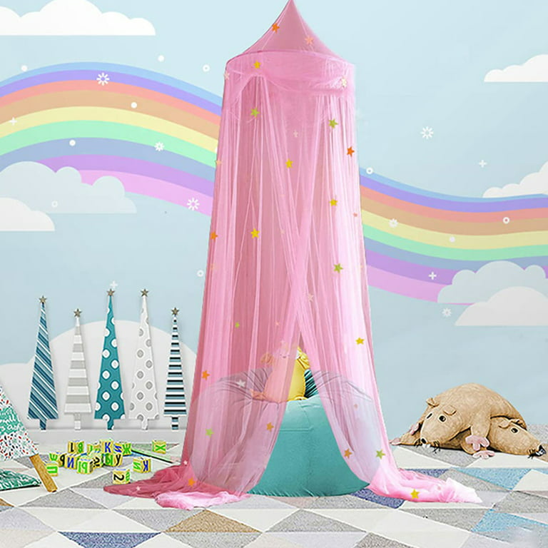 Kids Hanging Bed Canopy for Girls Bed or Boys with Glow in The