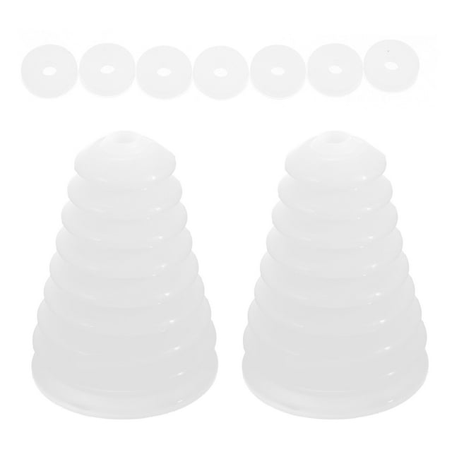 OULII 2 Pcs Collecteur de Perceuse Électrique Couvercles en Silicone Blancs Durables Anti-Poussière Accessoires d'Outils