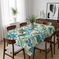 thumbnail image 6 of Palm Leaves Table Cloth Waterproof Tablecloths, Green Blue Tropical Plants Summer Country Tablecloth Dining Table Cover for Kitchen Party Tabletop Outdoor, Rectangle Tablecloth 60x102 Inch, 6 of 9