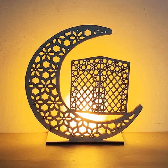 Lámpara Led Mezquita Colgante de mezquita de luna LED de decoración de bricolaje portátil para regalo de musulmanes (G) Likrtyny libre de BPA