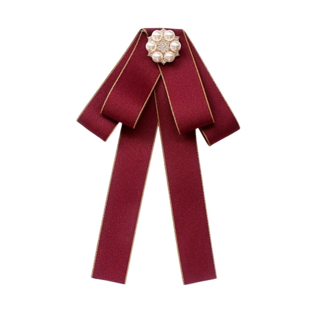 Broche de cinta de cabello Broche Bownknot Boind Tie Corbita para accesorios de vestuario de blusa rojo