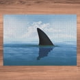 thumbnail image 6 of Ambesonne Shark Jigsaw Puzzle, Fin Sea Surface Danger, Heirloom-Quality Fun Activity for Family Durable Cardboard, 1000 pcs, Pale Blue Violet, 6 of 6