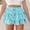 Sky Blue, variant on Womens Metallic Skirt Shiny Flared Pleated Skirt Layered Ruffle Hem Mini Skirt Rave Skirt Wrap around Skirts for Women Twin Bed Skirt Suede Skirt Smocked Skirt Swing Skirt Hoop Skirts for Girls plus