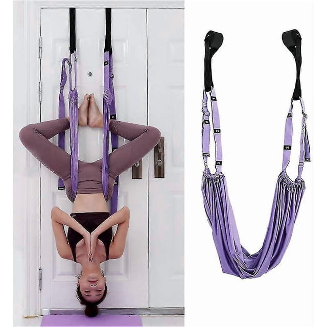 Aerial Yoga Strap Yoga Hammock Yoga Swing Anti-gravity Stretch Band For Inversion Exercises Flexibility For Pilate Yoga Lovers Purple