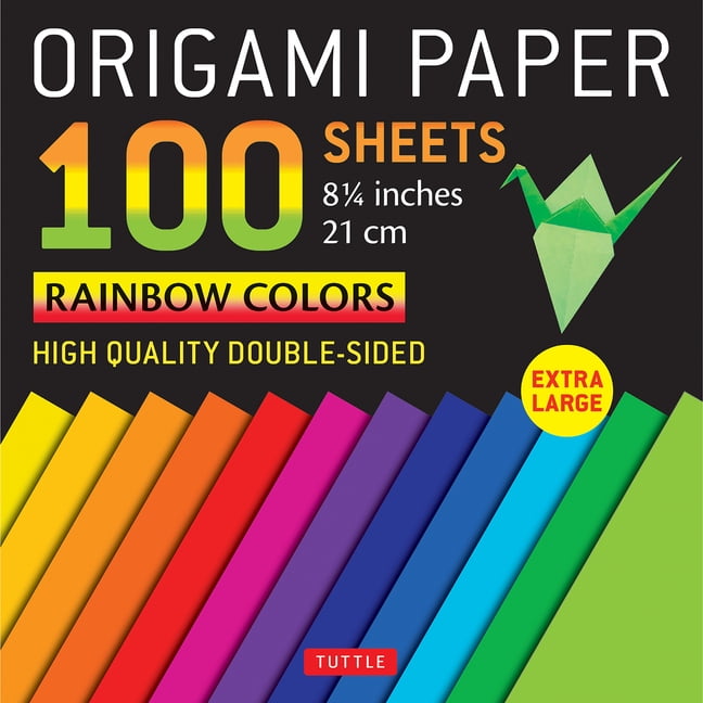 Origami Paper 100 Sheets Rainbow Colors 8 1/4 (21 CM) Extra Large