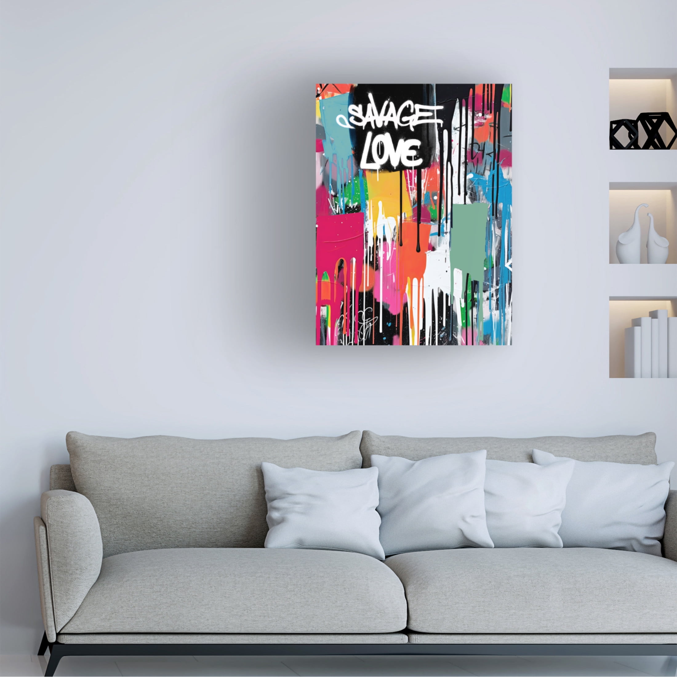Canvas Wall Art - Sasha 'Savage Love' Wall Art for Living Room, Bedroom, or Office Décor by Trademark Fine Art - 24 x 32 Inches