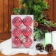 thumbnail image 5 of Puntoco Bola decorativa navideña pintada a mano de 6 cm con diseño de calabaza y purpurina, juego de 6 bolas navideñas colgantes para árbol de Navidad, 5 of 6