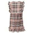 thumbnail image 2 of Little Girl Dress Kids Plaid Lovely Ruffle Birthday Party Flower Girl Dress Pink 2T XS (201336), 2 of 3
