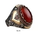 thumbnail image 3 of Guardurnaity Anillo turco retro hecho a mano de plata de ley excelente anillo turco con motivo de espadas dobles para hombres Ropa, zapatos y accesorios Miscelánea TYPE3, 3 of 6