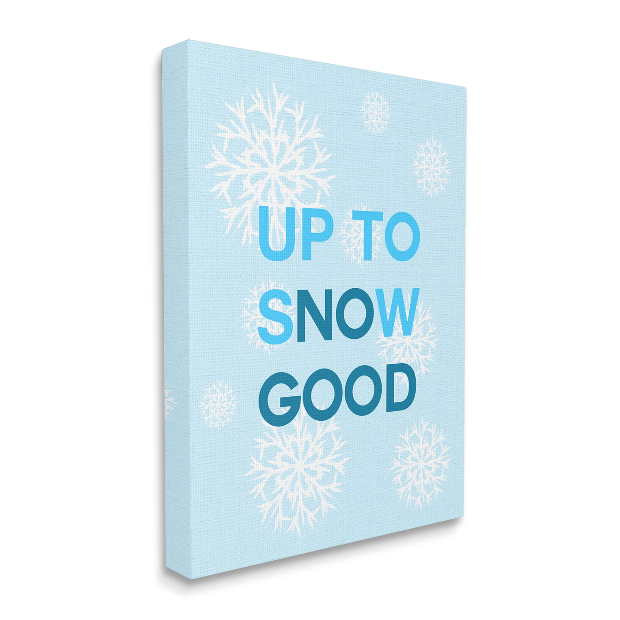 Stupell Industries Up To Snow Good Phrase Holiday Painting Gallery Wrapped Canvas Art Print Wall Art, 16 x 20