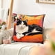 thumbnail image 4 of Fasiaou 1 Counts Artistic Abstract Style Pillow Cover Floral Print Sofa Bedroom Decor Cushion Case Soft Nylon Spandex Washable Home Living Room Accent, 4 of 6