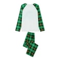 thumbnail image 6 of Christmas Pajamas for Family Long Sleeve Santa Hat Print Tops + Buffalo Plaid Pants Set Winter Sleepwear, 6 of 10
