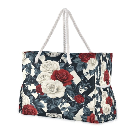 DIXRUYEE Beach Cooler Travel Tote Bags Beach Bag Fashion Timeless Elegance Printed