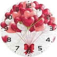 thumbnail image 5 of SKYSONIC Valentine's Day Hearts Wall Clock 10 Inch Silent Non Ticking Round Clock Oil Painting Clock Easy to Read Clock for Living Room Bedroom Bathroom Home Decor, 5 of 7
