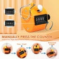 thumbnail image 6 of TMWEFUSC 8Pcs Handheld Clicker Counter Mechanical Hand Pitch Counter Resettable 4 Digit Handheld Tally Counter for Sports Event Knitting Coaching, Orange, 6 of 10