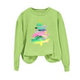 thumbnail image 2 of Xdegoge Christmas Sweatshirts for Women Crewneck Long Sleeve Tops Xmas Tree Graphic Shirts Holiday Sparkly Tops for Women Party Holiday Sequin Tops for Women, Green 2XL, 2 of 6