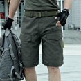 thumbnail image 4 of HKYNLAG Mens Tactical Cargo Work Shorts Waterproof Ripstop Stretch Outdoor Fishing Hiking Shorts with Multi-Pocket (No Belt) Green L, 4 of 8