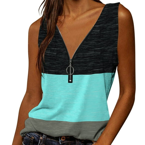 Cathalem Tank Tops for Women Sexy Sleeveless High Neck Workout Crop Tops Y2k Summer Slim,Black M