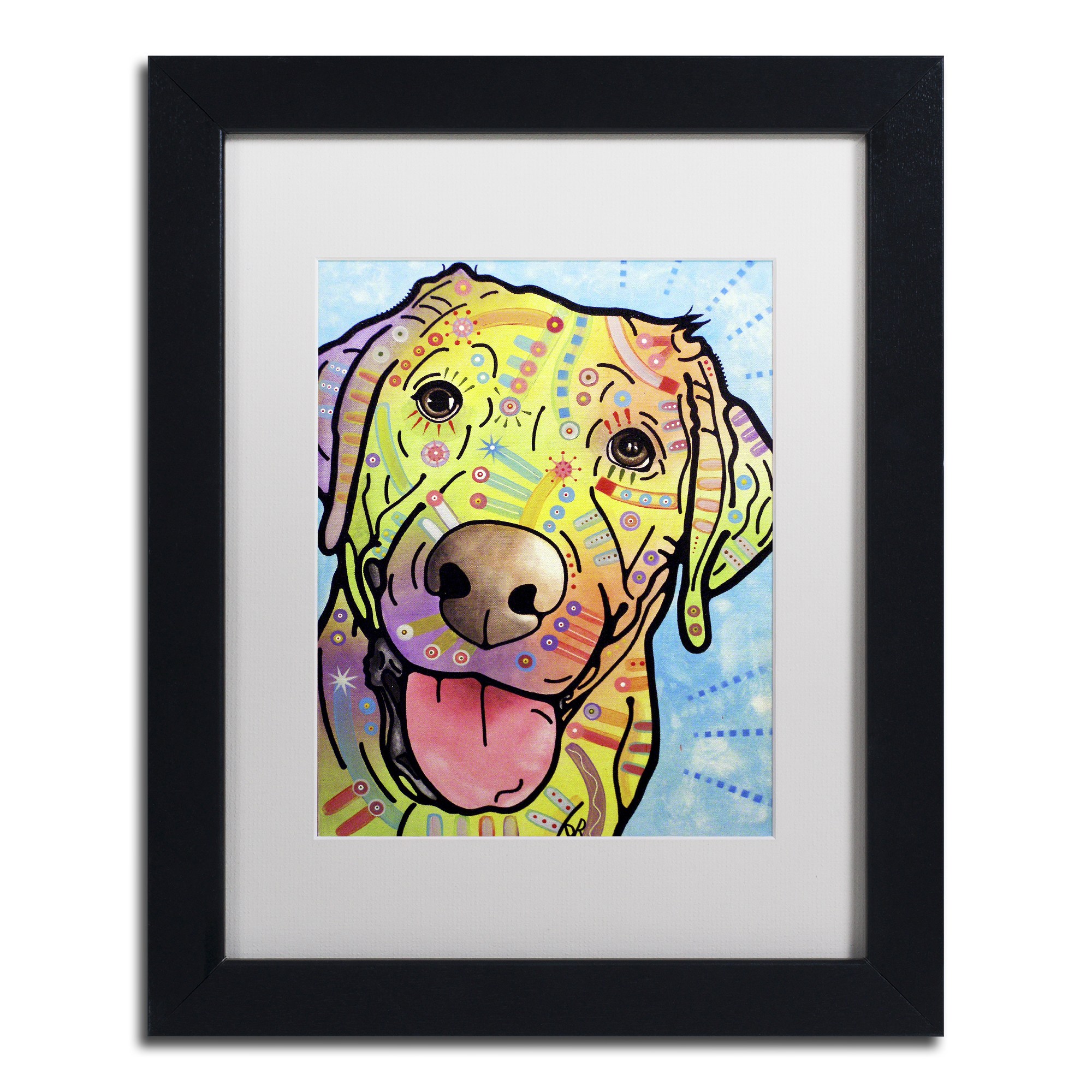 Trademark Fine Art "Sunny" Canvas Art by Dean Russo, White Matte, Black Frame