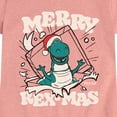 thumbnail image 3 of Toy Story - Merry Rexmas - Youth Girls Fitted Short Sleeve T-Shirt, 3 of 5